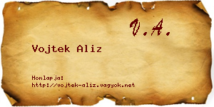 Vojtek Aliz névjegykártya